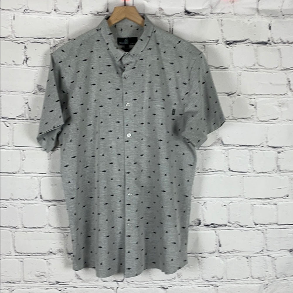 NWOT Molokai Shark Design Button Down Shirt Sz XL